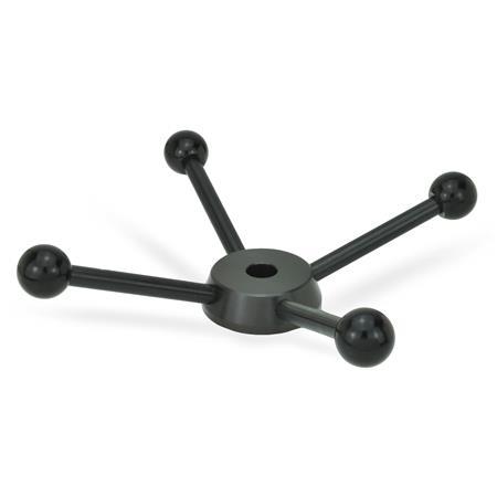 Otto Ganter Turret Lever Steel Blackened, GN 213